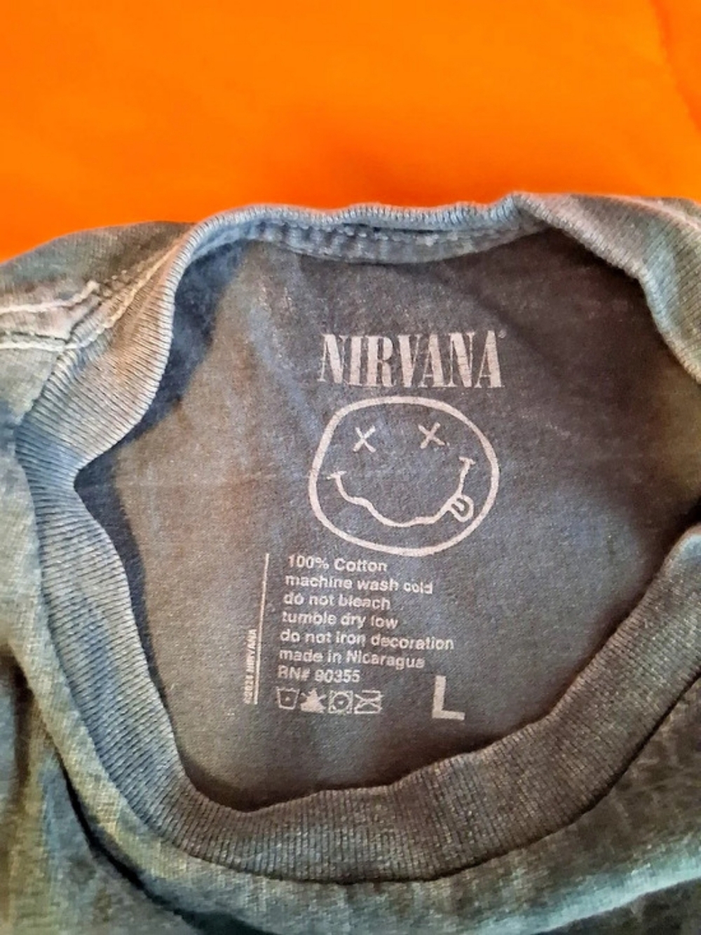 Nirvana Live '93 Tour Graphic T-Shirt Stonewashed 100% Cotton Size L - Picture 3 of 5